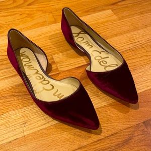 Sam Edelman Reema Velvet flats, red, women’s 8